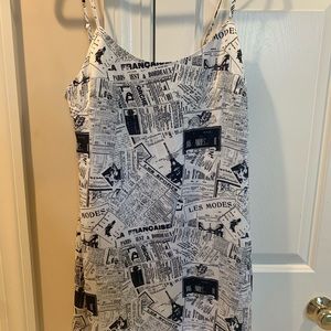 Newspaper silk dress